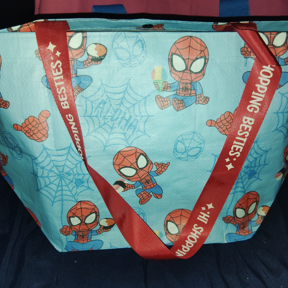 Get 10ct Deal Spider-Man Themed Tote Bag with Red Straps
